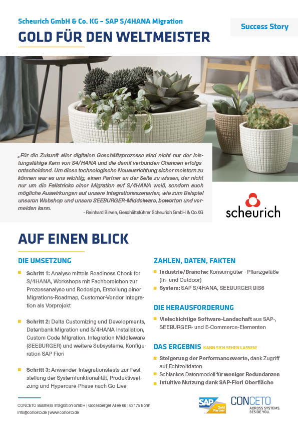 Vorschaubild der PDF Datei über die Success Story des Unternehmens Scheurich