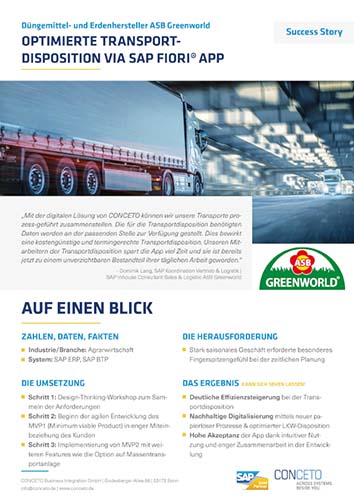 Vorschaubild der PDF Datei über die Success Story des Unternehmens ASB Greenworld